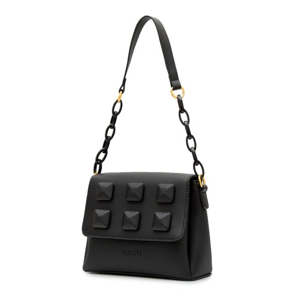 DASTI Studded Crossbody Handbag Black – Medium Size Purse + Yellow Option - Picture 9 of 9